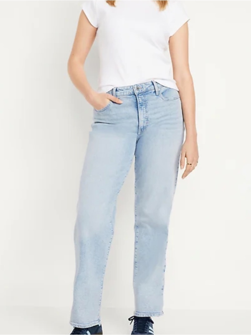Old Navy High Rise OG Loose Light Wash Denim Jeans 33" Waist